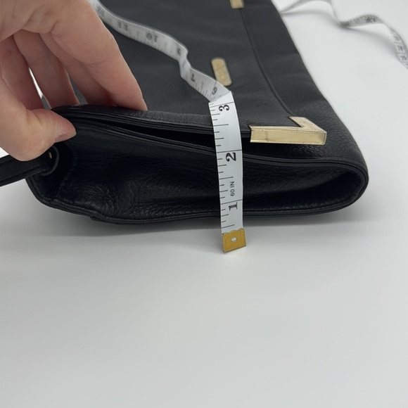 Michael Kors‎ Beverly Black Leather Oversized Clutch